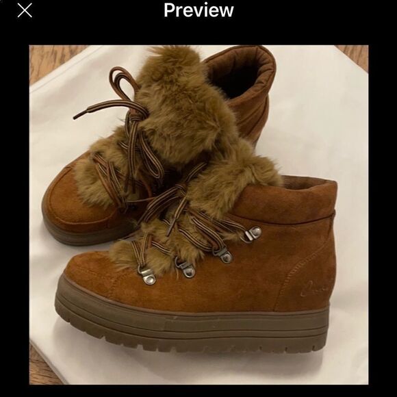 COOLWAY furry high top booties.  NEW - Picture 2 of 8